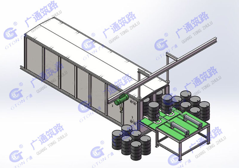 DLT-8吨型带有液压装置的沥青脱桶设备